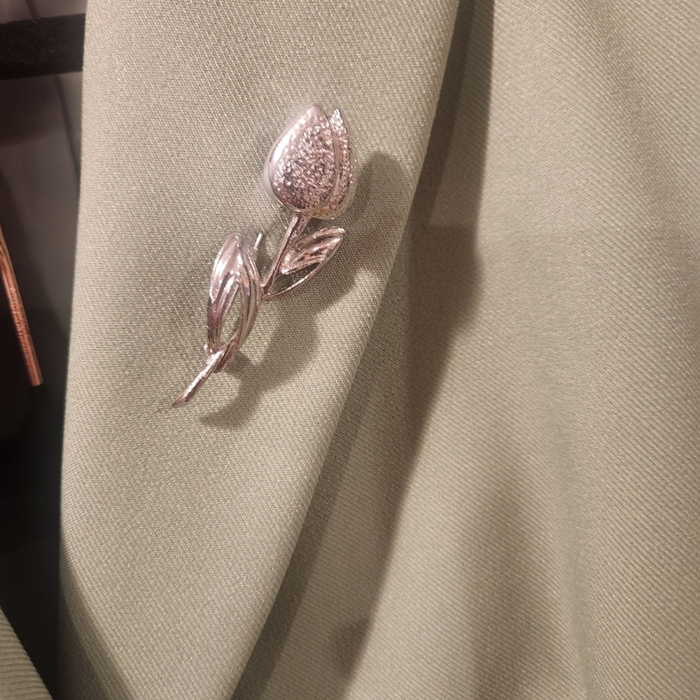 Vintage Light Green Women's Blazer and Skirt Set - Picture 3 of 8